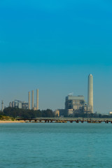 electrical power plant near the sea, Rayong, Thailand