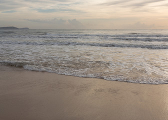 beautiful landscape summer sea with clean sand beach