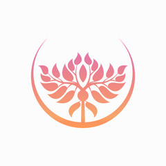 Abstract foliate element.  Deciduous ornament. Pattern.