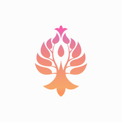 Abstract foliate element.  Deciduous ornament. Pattern.