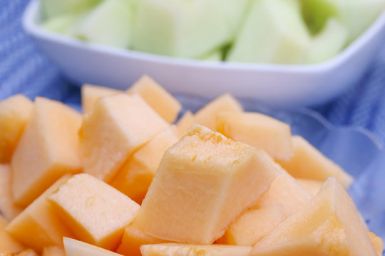 Stock Photo:.Close up cantaloupe melon background