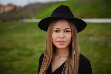 Pretty girl wearing hat