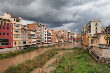 Fototapeta na wymiar City of Girona in Catalonia, Spain