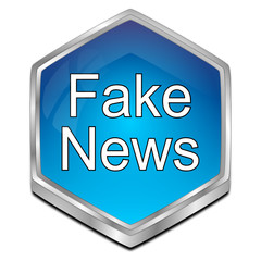Fake News button - 3D illustration