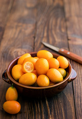 Organic Kumquat in a Bowl