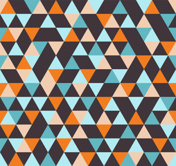 Abstract Geometric Pattern Background Made Of Colorful Asymmetric Triangles
