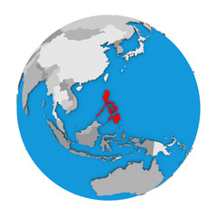 Philippines on globe