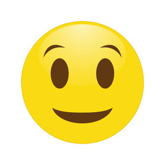 Smiling emoticon with happy eyes