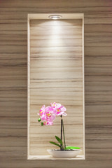 Interior design with a orchid flower