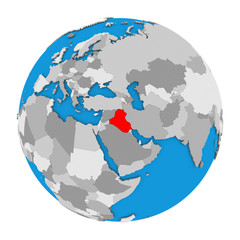 Iraq on globe