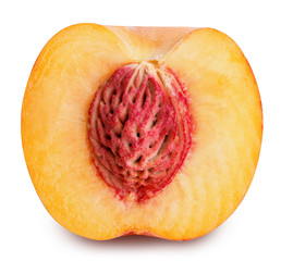 peach isolated on white background - 132677727