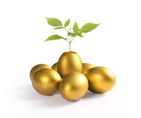 golden  easter egg isolated