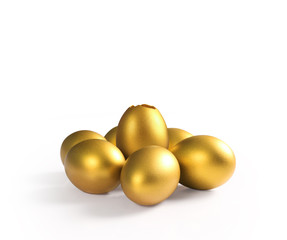 golden  easter egg isolated