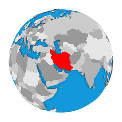 Iran on globe
