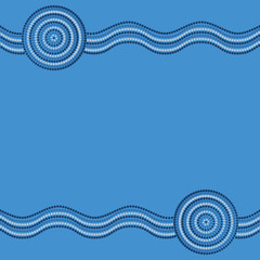 Australian Aboriginal art background in vector format.