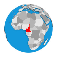 Cameroon on globe