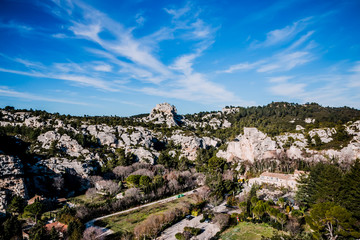 Fototapeta na wymiar Panorama sur les Alpilles près des Baux de Provence