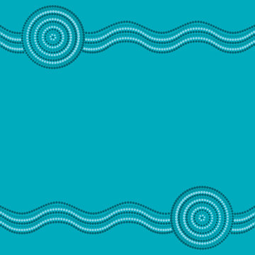 Australian Aboriginal art background in vector format.
