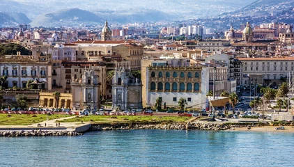 Fototapete Stadt am Wasser Palermo, Sizilien, Italien. Meerblick
