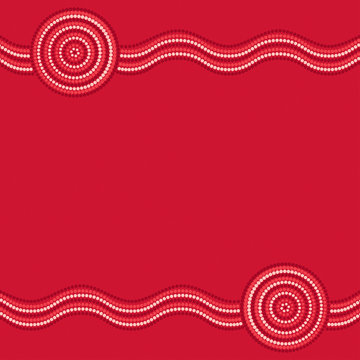 Australian Aboriginal Art Background In Vector Format.