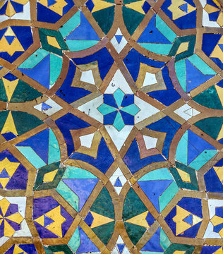 Moroccan mosaic tile, ceramic decoration