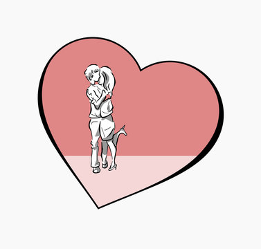 Liefdeskoppel aan het knuffelen