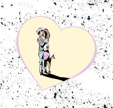 Koppel omhelst elkaar