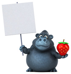 Naklejka premium Fun gorilla - 3D Illustration