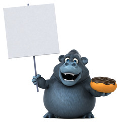 Fun gorilla - 3D Illustration