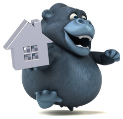 Fun gorilla - 3D Illustration