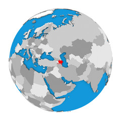 Azerbaijan on globe