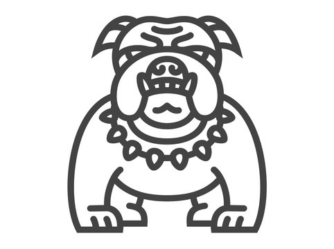 Bulldog icon - vector illustration