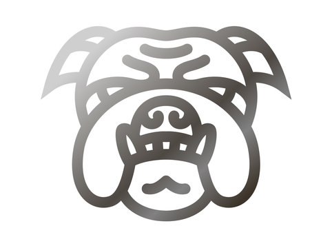 Bulldog icon - vector illustration