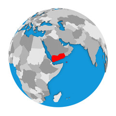 Yemen on globe