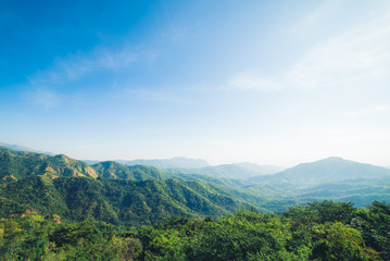 Mountains and blue sky