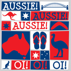 Funky Australia Day card in vector format.