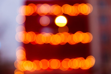 Colorful orange abstract bokeh background