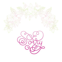 Holiday gift card with hand lettering for You and bloom silhouette