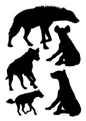 Hyena animal silhouette. Good use for symbol, logo, web icon, mascot, sign, or any design you want.