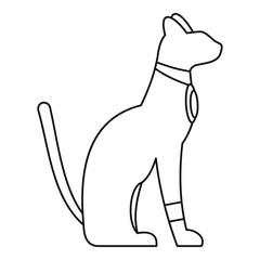 Egypt cat icon, simple style