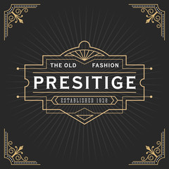 Vintage line frame design for labels, banner, logo, emblem, apparel, t- shirts, sticker and other design object. Vector illustration © Raftel