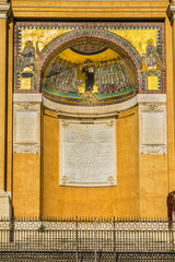 Triclinium (Triclinio Leoniano) with mosaics. Rome, Italy.