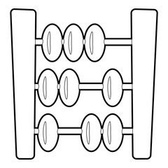 Abacus icon, isometric 3d style