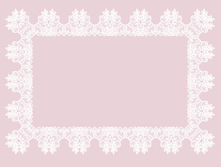 White lace frame