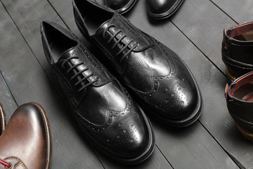 Leather men's shoes