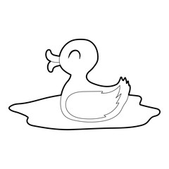 Duck icon, isometric 3d style