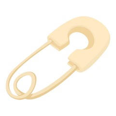 Clothes pin icon, cartoon style