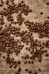 Coffee beans. Vintage background