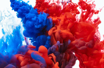 Naklejka premium Splash of color ink