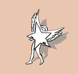 Papier engel - ster © emieldelange